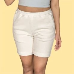 TETON Unisex 100% Organic Cotton Fleece Sweat Shorts (Covered Organic Natural Rubber Elastic Waistband - Plastic-free, Biodegradable) Bottoms