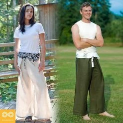 Vendor-unknown Unisex Organic Linen Thai Fisherman's Pants
