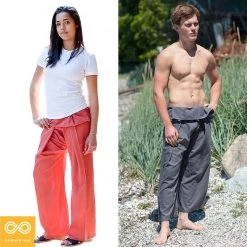 Vendor-unknown KRABI 100% Organic Cotton Thai Fisherman's Pants (Unisex)