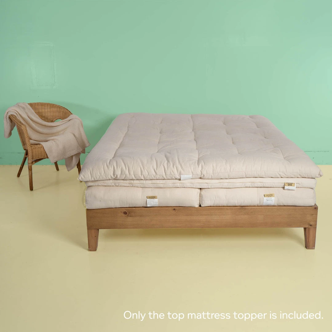 LOUISIANA Organic Cotton Mattress Topper - Handmade in USA | Eco-Friendly & Hypoallergenic 1 Vendor-unknown LOUISIANA Organic Cotton Topper (Handmade In USA)