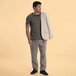 Vendor-unknown Men TRIBECA 100% Organic Hemp Striped T-shirt Top