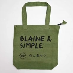 Turin Organic Hemp Bag - Blaine & Simple Design | Eco-Friendly Printed Tees & More 17 Vendor-unknown Printed Tees & More Turin Organic Hemp Bag ('Blaine & Simple')