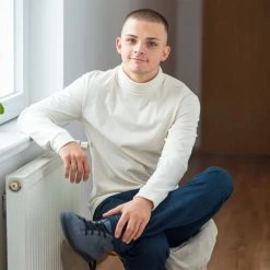 Vendor-unknown NEW HAMPSHIRE Organic Cotton Turtleneck Sweater (Unisex) Women