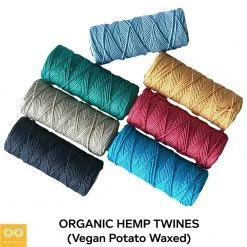 20# Waxed Hemp Twine for DIY Projects - Polished & Dyed | Hemp Lovers Collection 45 Twines DIY 20# Waxed Edition Hemp Twine (Polished) (Dyed)