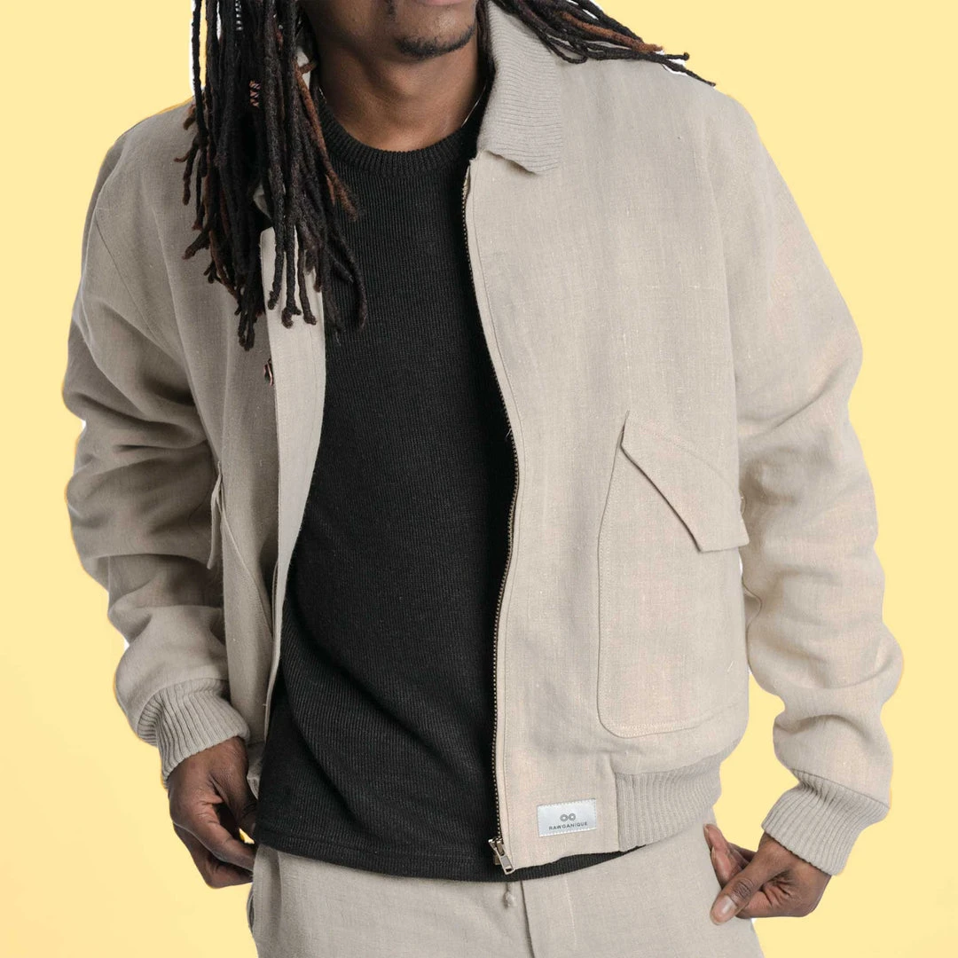 VARSITY Organic Hemp Bomber Jacket - Unisex Warmwear & Outerwear | Eco-Friendly & Stylish 4 Vendor-unknown VARSITY Organic Hemp Bomber Jacket (Unisex) Warmwear & Outerwear