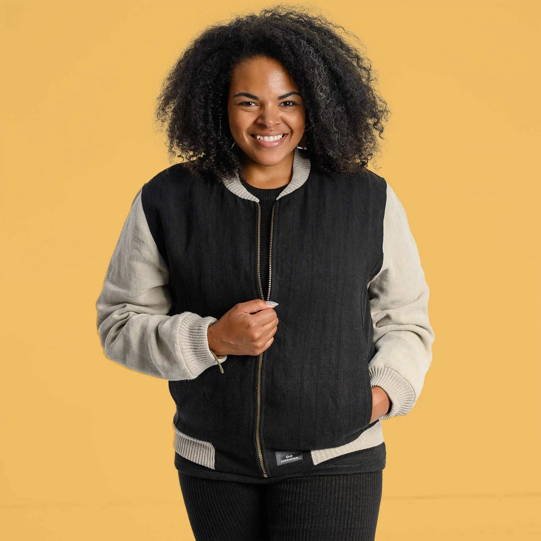 WALDEN Hemp Bomber Jacket - Unisex Warmwear & Outerwear | Eco-Friendly & Stylish 2 Vendor-unknown WALDEN Hemp Bomber Jacket (Unisex) Warmwear & Outerwear