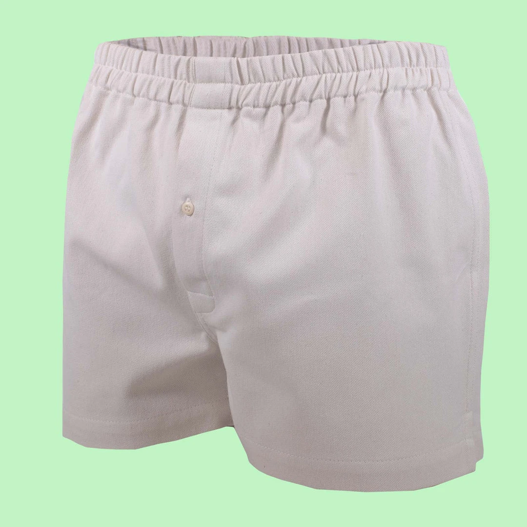 WHITBY 100% Organic Cotton Twill Boxers for Men - Comfortable & Eco-Friendly Underwear 3 Vendor-unknown WHITBY 100% Organic Cotton Twill Boxers (OC Thread, Nut Button) Men