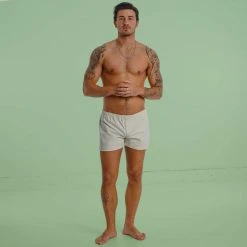 Vendor-unknown WHITBY 100% Organic Cotton Twill Boxers (OC Thread, Nut Button) Men