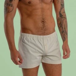 Vendor-unknown WHITBY 100% Organic Cotton Twill Boxers (OC Thread, Nut Button) Men